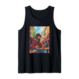 Hipster Abraham Lincoln Top Hat President History Tank Top
