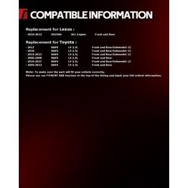 Torchbeam Front and Rear Brake Pad & Rotor Kit Brake Pads Brake Rotor Ceramic Compatible with Toyota RAV4 2006-2008 2.4L, Drilled Slotted 10.82'' inch(275mm) Front and 11.06'' inch(281mm) Rear Rotor