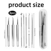 8 Stück Mitesserentferner Komedonenquetscher, Pickel Werkzeug Set, Edelstahl Mitesserentferner, Akne