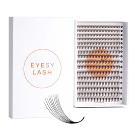 Eyesy Lash 448 Narrow Promade Fans | 10D 0.07mm Thickness CC Curl 9-15mm Mixed Lengths | Long Stem Premade Fans Eyelash Extensions Mega Volume Pre Made Lash Tray Pro Lash