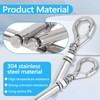 SNOMEL 5 Pack Expansion Concrete Wall Anchors Eye Bolts Screw,