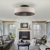 Alaruder Caged Ceiling Fans with Lights Flush Mount,Low Profile Ceiling