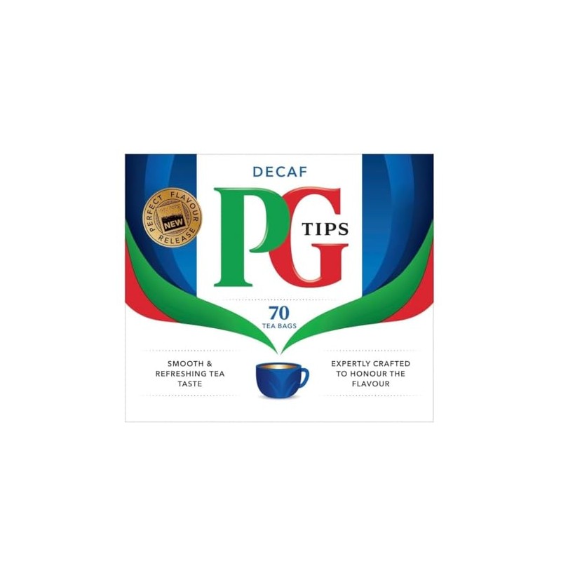 PG Tips Tea Bags Decaf 70-Count Tea Bags, Pack of