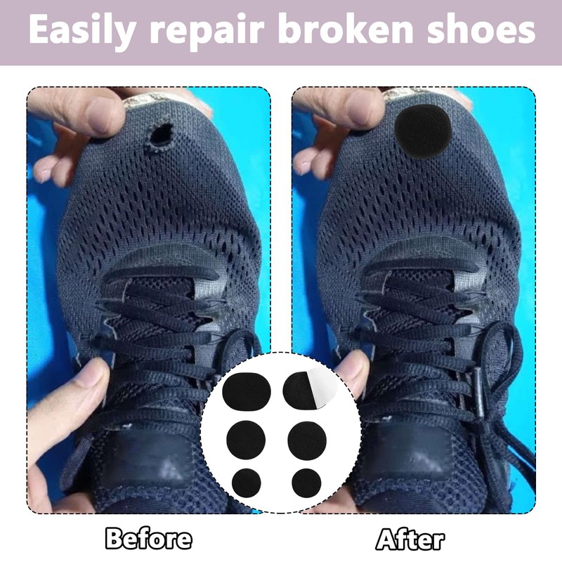 Huybaa Schuh Reparatur Patch Set, 4 Stück, Transparent, für Sneaker