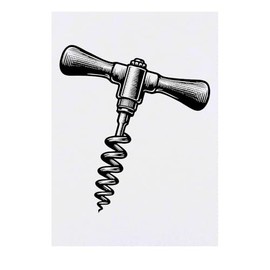 'Corkscrew' Temporary Tattoo - Water Resistant, Skin-Safe, Non-Toxic Transfer (TO00085195)