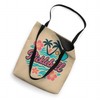 Pickleball Tropical Flowers Waves Palm Trees Retro Tote Bag