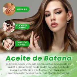 Aceite de Batana：60ML Aceite De Batana Para El Cabello-100% Puro y Natural para el Crecimiento del Cabello Rosemary for Hair Growth Reduce Hair Loss &