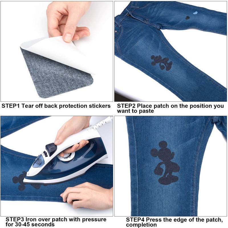 Iron On Patches for Clothing Jeans 30 PCS, Denim Repair