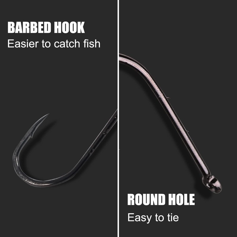 Dingbear 50PCS Carp Fish Hook Fishing Hooks