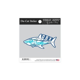 Die Cut Sticker Outer Banks, North Carolina, Shark Name Pattern, Contour Vinyl Sticker 1 to 3 inches (Waterproof Decal for Cars, Water Bottles, Laptops, Coolers), Small