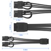 Aukuoy 12VHPWR Cable Extension, 16 Pin(12+4) Female to Dual PCIe