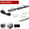 APOLLOLED 3pcs Smoked White LED Grille Marker Hood Scoop Light
