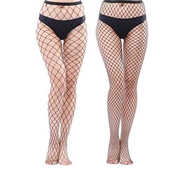 EVERSWE Sexy Elastisch Hohe Taille Strumpfhosen Netzstrümpfe Schenkelhohe Strümpfe Strumpfhosen für Damen (2P LM, S-M)