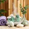 2Pcs Gua Sha Facial Massage Tools, Green Stone Set, Mushroom