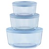 Pyrex Colors Tinted (6-PC Medium) Small/Medium Round Food Storage Container