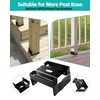 24 PCS 6x6 Black Galvanized Post Base Steel Inter 5.5x5.5
