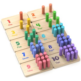 Counting Peg Board Montessori | Math Manipulatives for Preschoolers | Learning & Education Toys for Toddlers