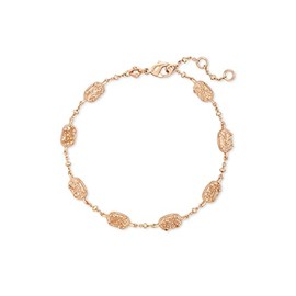 Kendra Scott Emilie Link Bracelet for Women, Fashion Jewelry, 14k Rose Gold-Plated, Sand Drusy