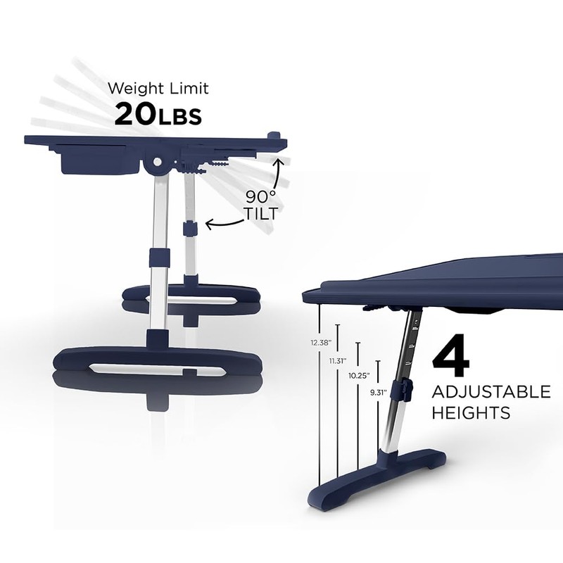 Limitless TotalDesk Portable Workstation and Lap Desk with Adjustable Height