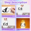 CREATCABIN 6Pcs Animals Silhouettes Mason Jar Decor Laser Cut Cardboard
