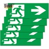 Emergency Exit Sign, Pack of 5, Premium Stickers, 24 cm