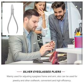 TEHAUX Adjustable Eyeglass Pliers Multi-functional Craft Tool Flat Jaw Pliers Ideal for Optical Shops and Diy Projects