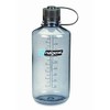 Nalgene Tritan Botella de agua de boca estrecha sin BPA, de 32 onzas, color gris/negro