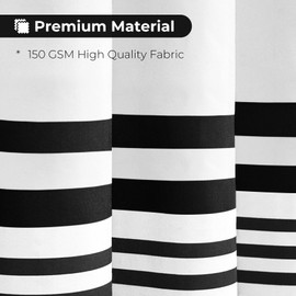 Seasonwood Black and White Modern Farmhouse Tassel Extra Long Shower Curtains,Waterproof 72 x 96