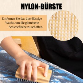 KOZR Ski Wax Brush Kit, Snowboard Wax Brush, Snowboard Brush Set of Three Renewing Basic Structure Brush Kit