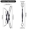 Log Grabber Fireplace Tongs Wood Fired Oven Tool Grill Camping