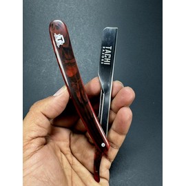 Men's Gift Beard Hair Shaving Detailing Razor Manual Razor with 10pcs replacement Blades, Professional Barber Hair Stylists Razor straight Edge stainless Steel Cartridge with Plastic Handle Manual Shaving Easy to Use Smooth Pack