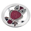 Scarf Ring - Enamel Red Owl