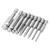 9pcs Hex Screwdriver Bit Set Rustproof S2 Steel Magnetic Ball