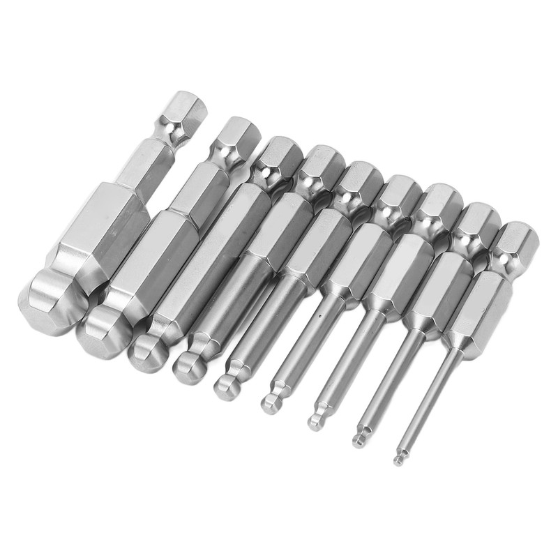 9pcs Hex Screwdriver Bit Set Rustproof S2 Steel Magnetic Ball