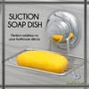 Gecko-Loc Rustproof Vacuum Suction Soap Dish Holder for Shower or