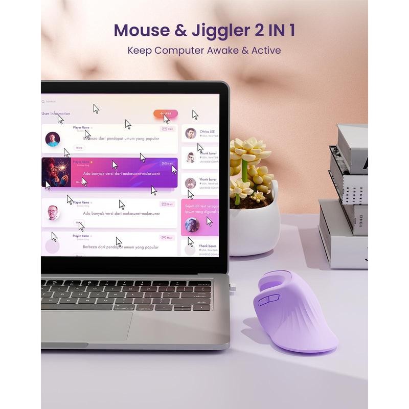 Mouse with - Wireless Vertical Multi Device Connection (Bluetooth or