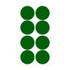 KALYRON 400 pcs Green Dot Stickers 50 mm Round Green