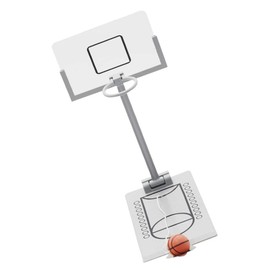 jojofuny Mini Basketball Shooting Finger Basketball Desktop Basketball Game Game for Home Office Coffee Table Game (Silver) Miniature Basketball Games