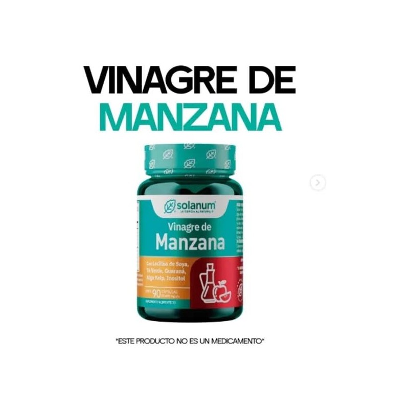 Solanum Vinagre De Manzana 90 Capsulas