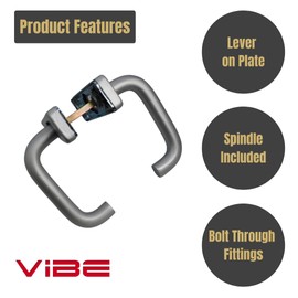 VIBE Round Bar Lever Oval on Satin Anodised Aluminium Door Handle Round Bar Lever Oval on Satin Anodised Aluminium for Internal Doors