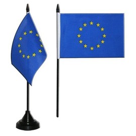 Flaggenfritze Table Flag European Union EU + Free Sticker