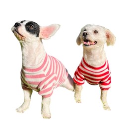 Generic Kesoniti 2 Pack Cat Dog T-Shirts Cat Dog Clothes Soft Cotton for Small Dogs Puppy Clothes Lightweight (#1 2Pack (Red&Pink), Medium)