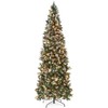 Best Choice Products 6ft Pre-lit Pencil Christmas Tree, Partially Flocked