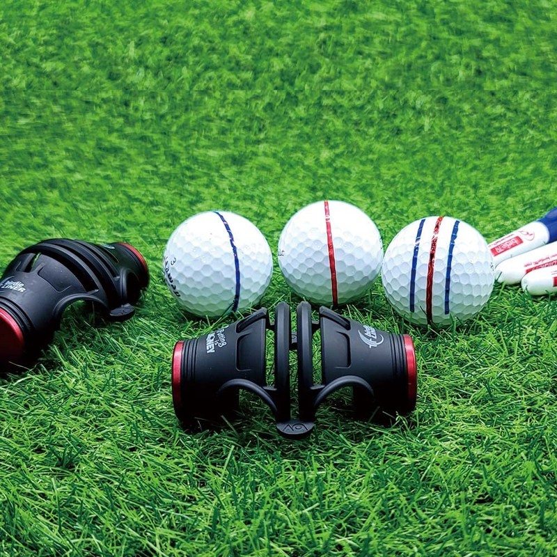 BIRDIE79 Birdie Liner Black Golf Ball Marker Alignment Tool Kit