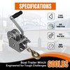 Jack Boss Hand Winch, 600 lbs Pulling Capacity, Boat Trailer