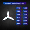 Professional 30cm 12" Metric Plastic Triangular Scale Ruler 1:10 1:20