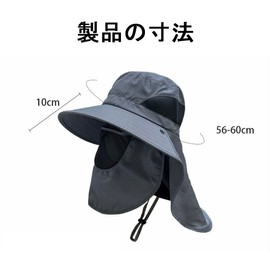 Frenflu Gardening Hat, Farm Hat, Removable, Face Cover, Sports, Sun Protection Hat, Men's, Women's, UV Protection, Foldable, UV Protection, Fishing, Climbing, Outdoor, Sports, Farming, Gardening (Navy