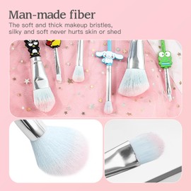 Cute Animal Designed Makeup Brushes Set, Professional Cosmetic Brushes with Drawstring Bag-6pcs