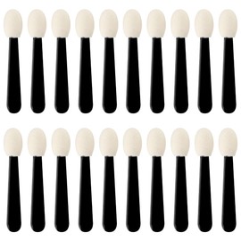 Lotsdonxia 100 Pcs Portable Eyeshadow Sponge Brush Applicators Versatile Makeup Tool for Beauty Application Eyeshadow Concealer and Nail Art (Black)