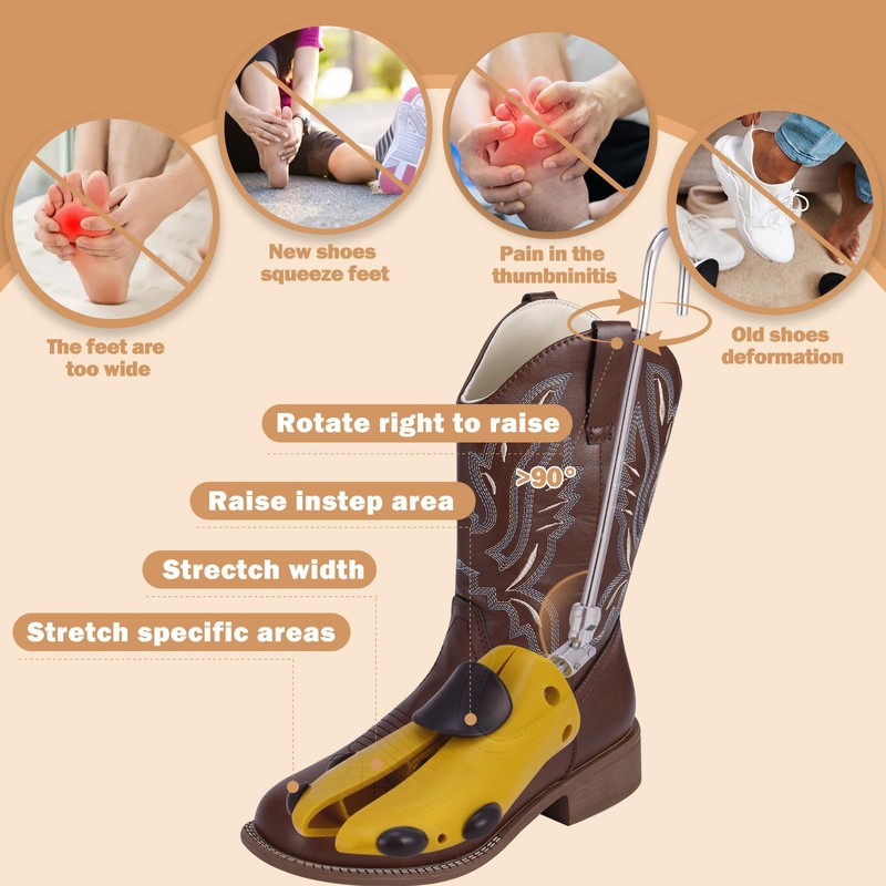 Exshoiu Shoe Boot Stretcher For Cowboy Boots, 1 Pcs Boot